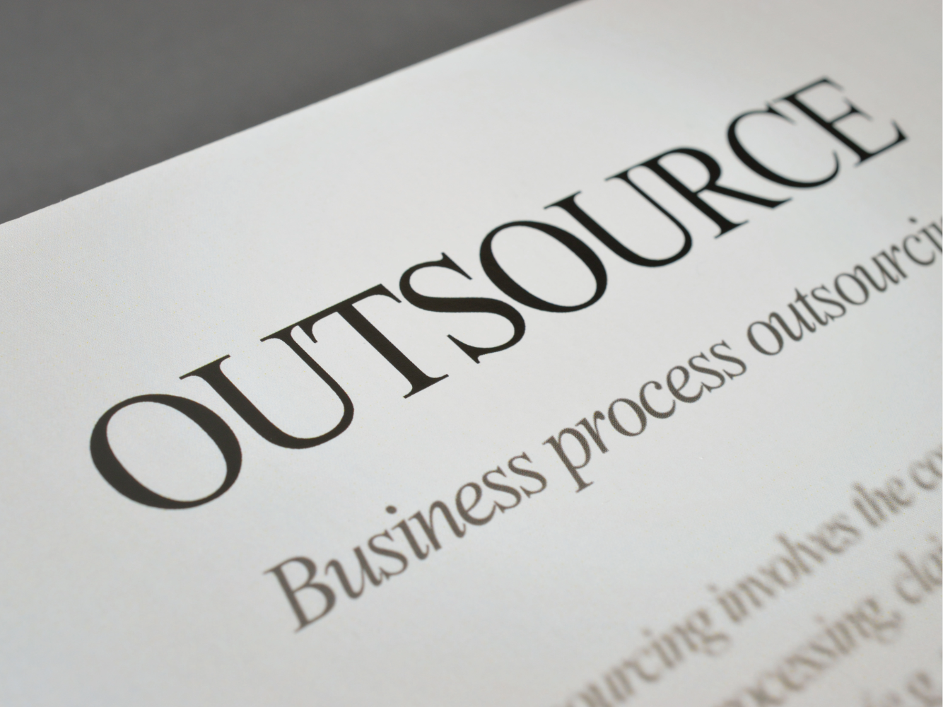 OUTSOURCING IN THE PRINT & GRAPHIC MEDIA SECTOR